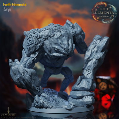 Elemental de Tierra - Elemental Cataclysm - Claymore Miniatures