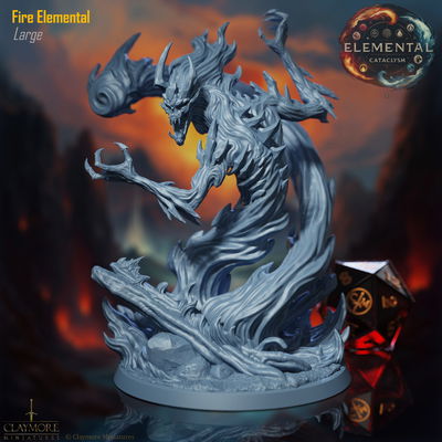 Elemental de Fuego - Elemental Cataclysm - Claymore Miniatures