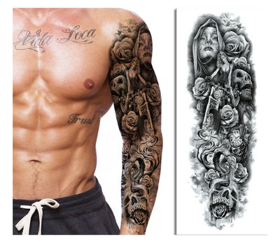Tatuaje temporal manga Mujer Moto