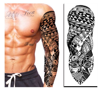 Tatuaje temporal manga Tribal punta