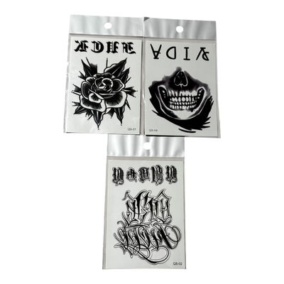 Tatuajes temporales manos pack x 3  combo 2