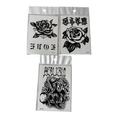 Tatuajes temporales manos pack x 3  combo 1