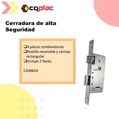 Cerradura Alta seguridad perno rectangular