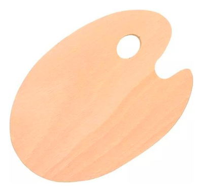 Paleta Mezclador Pintor De Madera 30x24cm.