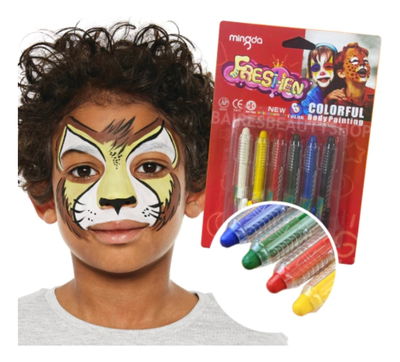 Maquillaje Artístico Blister De 6 Colores Lapiz Crayon