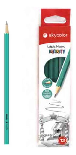Lapiz Negro Hb X12 Und Skycolor Infinity