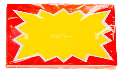 Cartelitos Estallido Color Amarillo Precios 9x6cm X 50 Und