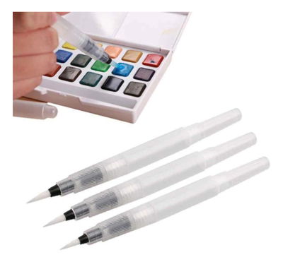 Pincel Recargable Agua Para Acuarela X 3