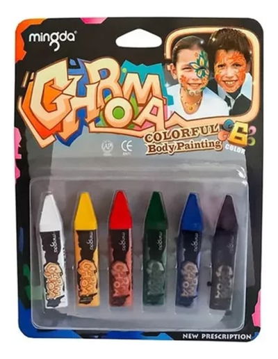 Kit Lápiz Crayon Para Niños Pinta Cara Maquillaje Artístico