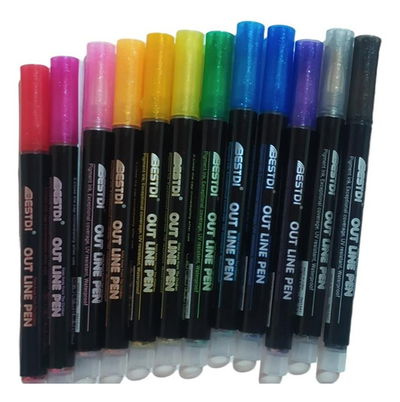 Marcador Acrilico Doble Línea Bestdi X 12 Tipo Posca Pta 2mm
