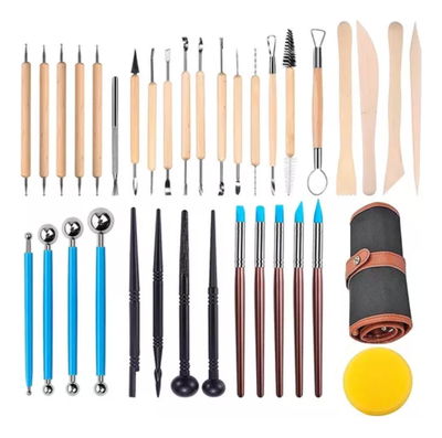 Kit X36 Estecas Herramientas Para Arcilla Ceramica Alfareria