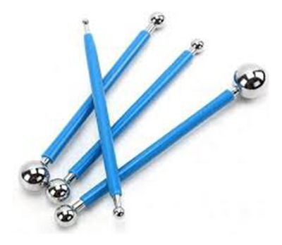 Set 4 Bolillos De Metal Reposteria Arcilla Porcela Fria.