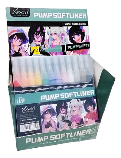 Marcador De Punta Pincel + Pintura Acrilica Por 12 Colores
