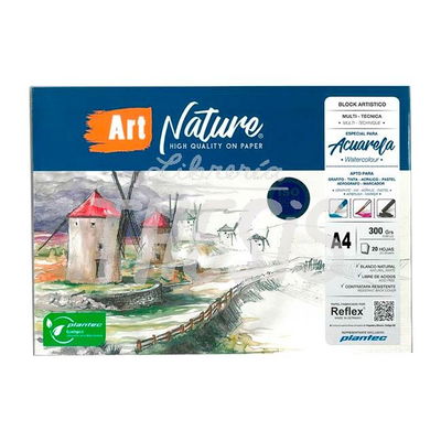 Block Acuarela Art Nature 300gr Multitecnica A4 20h