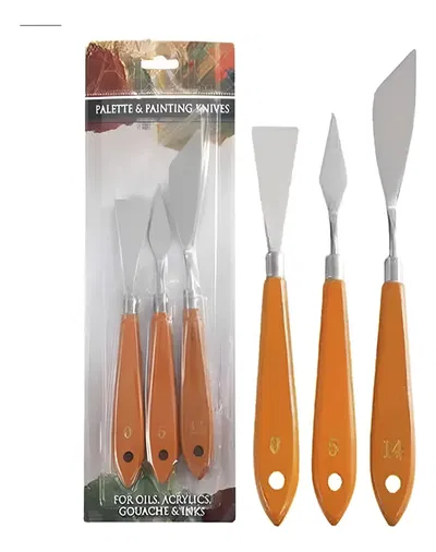 Set 3 Espatulas Profesionales Oleo Acrilico