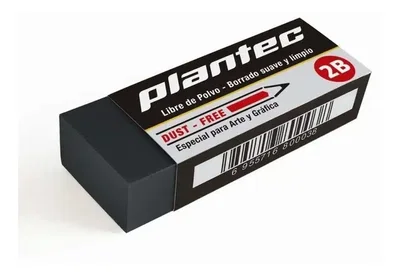 Goma Borrar Tecnica Negra Libre De Polvo Profesional Plantec 9427