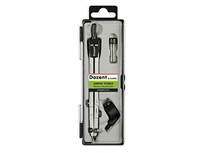 Compás con prolongador telescópico, 2 articulaciones, Dozent