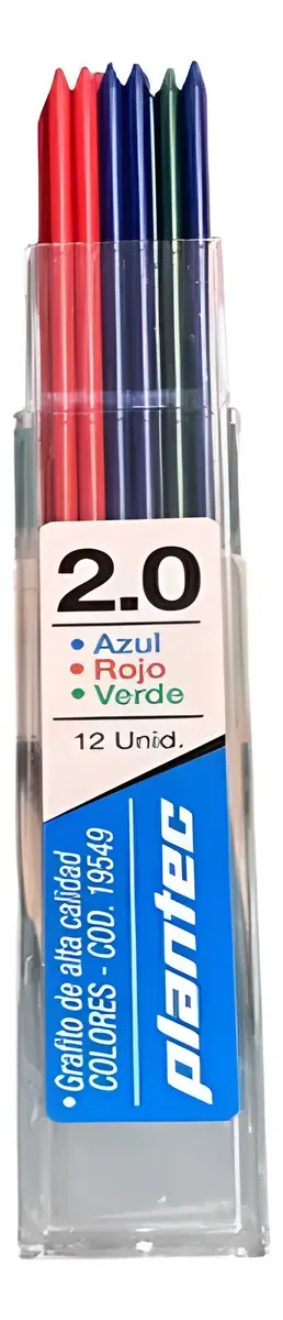 Minas De Color 2mm Rojo Azul Verde. Plantec