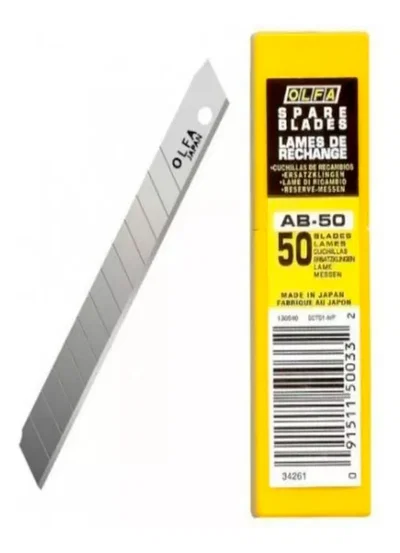 Repuesto Olfa Ab - 50 / 9mm X 50 Cuchillas Microcentro