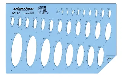Plantilla Plantec Elipses Caballeras 18° 03' (2112)