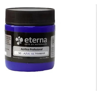 Acrilico Azul Ultramar Pote 200ml Eterna gr1 Profesional