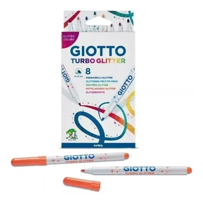 Marcadores Giotto Turbo Glitter Brillitos / 8 Unidades
