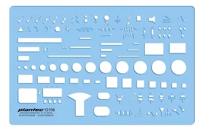 Plantilla Plantec Inyectada Dibujo Tecnico Flexible Color 2106 Electricidad Y Electronica