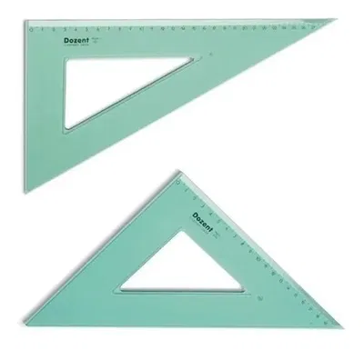 Set X 2 Escuadras 30cm 45*y 60* Dozent Plantec Profesional