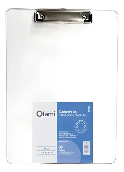 Tabla Portablock  Oficio Olami Plastico Transparente