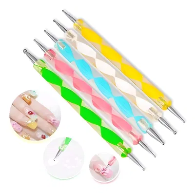 Kit Puntillismo Para Uñas Manicura Detallismo Colores 