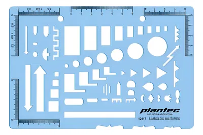 Plantilla Plantec Simbolos Militares 2117 Color Celeste