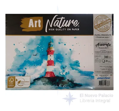 Block Acuarela Art Nature A4 35% Algodon G/grueso 300gr