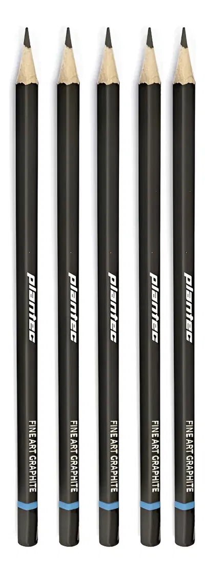 Lápices Grafito Plantec 5 Unidades 2h Hb B 2b Negro