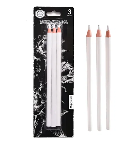Kit 3 Lapices Charcoal Medium Blancos