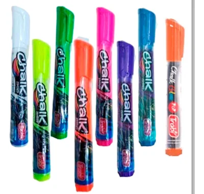 Marcador Tiza Liquida Trabi Chalk Pop Vidrio Toda Superficie Colores a eleccion