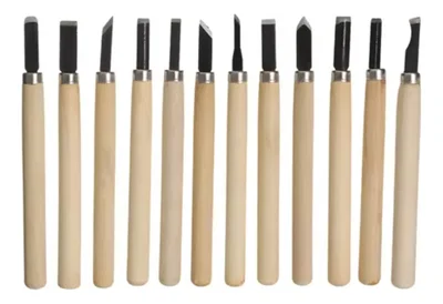 Set X12 Gubias De Madera Herramienta De Tallado Bricolaje