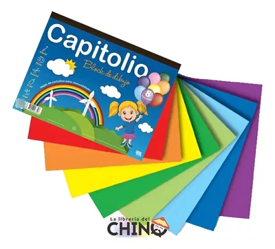 Block Cartulinas N* 5 Capitolio 8 Colores 30x22cm 24hs 120gr