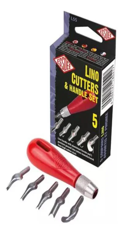 Gubias Para Grabado Set Mango + 5 Cuchillas Essdee Linoleo