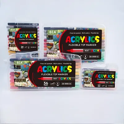 Marcadores De Acrilico Tipo Posca X 12 bia Punta pincel