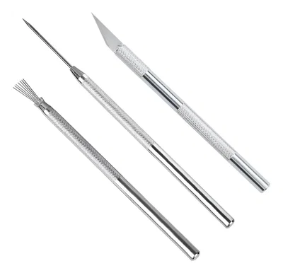 Set X3 Herramientas Modelado Ceramica Arcilla Cutter Punzon