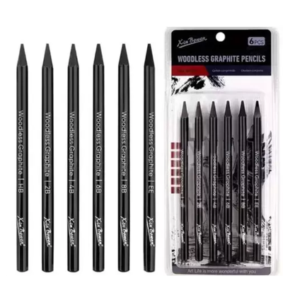 Set Lapiz Grafito Puro X6 Blister Dibujo Artistico