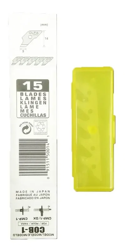 Repuesto Cutter Cortante Cob 1 Olfa Cob-1 X 15 Unidades