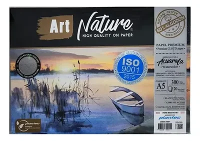 Block Acuarela Art Nature A5 60% Algodon G/grueso 300gr