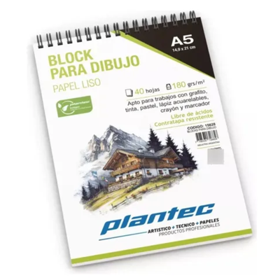 Block de papel blanco liso 180 grs