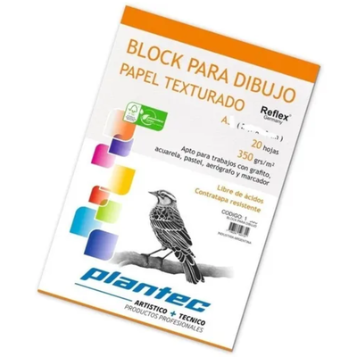 Block de dibujo texturado 350grs (NO espiralado)