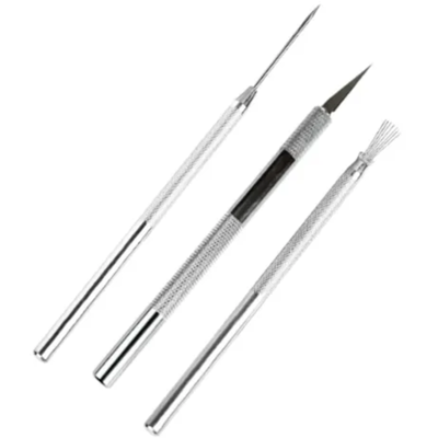 Kit 1 Punzón + 1 Lápiz Raspador + 1 Lanzeta Para Cerámica