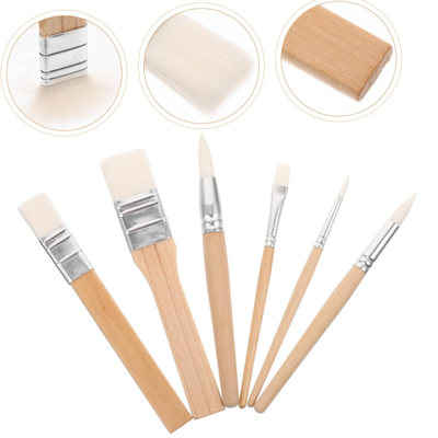 Kit De 6 Pinceletas Y Pinceles Arte Y Ceramica