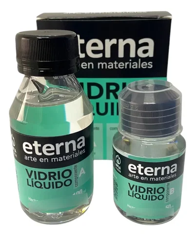 Resina Epoxi Vidrio Líquido Eterna 2 Componentes 150 Ml Color Transparente