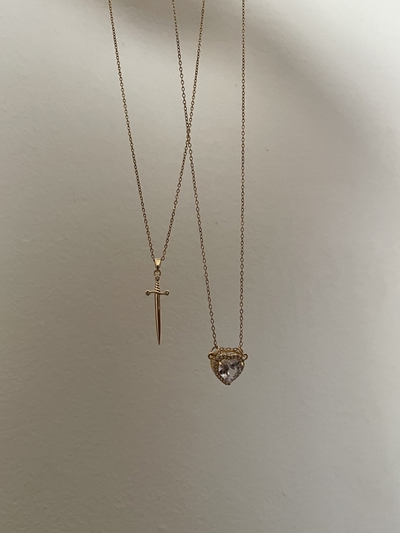 Conjunto corazón y espada Gold 