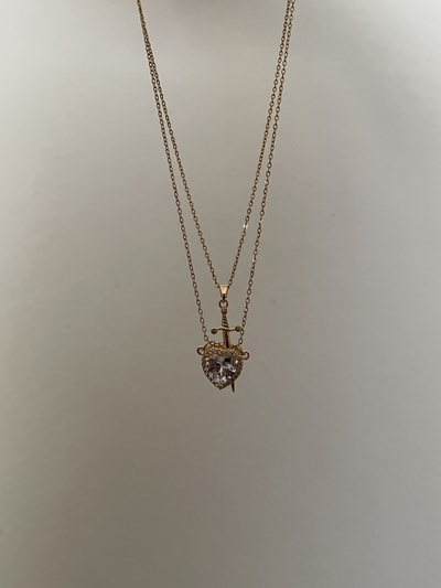 Conjunto corazón y espada Gold 